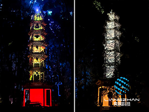 杭州千島湖戶外建筑投影秀