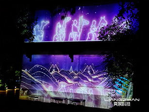 千島湖戶外紗幕投影